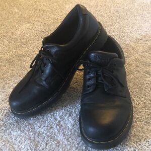 Dr. Marten Boston Black Leather Oxford Lace-up Shoe
